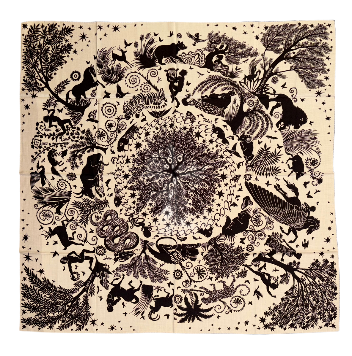 HERMES Cashmere/Silk Shawl “Sous le Charme d'Orphee” by Alice