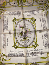 Load image into Gallery viewer, Hermes Silk Scarf «Par Tout Amour» by Hugo Grygkar.