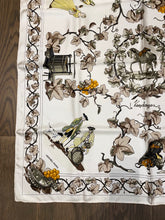 Load image into Gallery viewer, Limited edition Hermes Silk Scarf “Vendanges II” by Caty Latham.