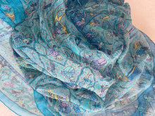 Load image into Gallery viewer, Hermes Silk Mousseline Shawl “Lalbhai” by Michel Duchene 140