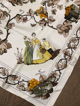 Load image into Gallery viewer, Limited edition Hermes Silk Scarf “Vendanges II” by Caty Latham.