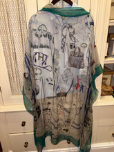 Load image into Gallery viewer, Exceptional beaded Hermès silk chiffon shawl “Monsieur et Madame”140.