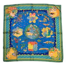 Load image into Gallery viewer, HERMES 100% SILK TWILL Scarf « Ballade de Heian » by Natsuno Hidaka.