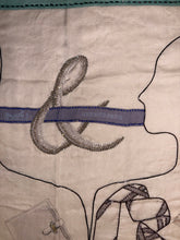 Load image into Gallery viewer, Exceptional beaded Hermès silk chiffon shawl “Monsieur et Madame”140.