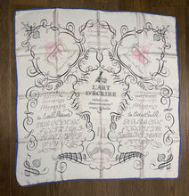 Load image into Gallery viewer, Hermes Silk Scarf «L'ART D'ECRIRE» by Maurice Tranchant.