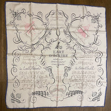 Load image into Gallery viewer, Hermes Silk Scarf «L'ART D'ECRIRE» by Maurice Tranchant.