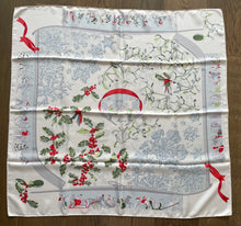 Load image into Gallery viewer, Limited Edition Hermes Silk Scarf “Neige d’Antan” Megeve by Cathy Latham.