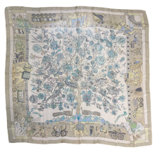 Load image into Gallery viewer, Hermes Silk Mousseline GM Shawl “Fantaisies indiennes” by Loïc Dubigeon 140.