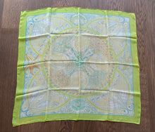 Load image into Gallery viewer, Hermes Silk Mousseline Scarf “Parures Oceanus” by Laurence Bourthoumieux.