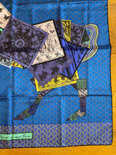 Load image into Gallery viewer, Limited edition Hermes Silk Twill Scarf “A Cheval sur mon Carre” for World Horse Welfare by Bali Barret.
