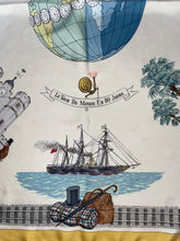 Load image into Gallery viewer, Hermes Silk Scarf «Le tour du monde en 80 jours» by Philippe Ledoux.