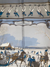 Load image into Gallery viewer, Limited Edition Hermes Silk Twill Scarf “Les Plaisirs du Froid" by Hugo Grygkar for Courmayeur.