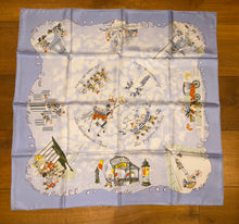 Load image into Gallery viewer, Hermes Silk Twill Scarf “Les Triples” by Nicole Lambert.