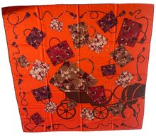 Load image into Gallery viewer, Hermes Cashmere and Silk GM Shawl “Kelly en Caleche” by CYRILLE DIATKINE 140