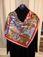 Load image into Gallery viewer, Hermes Vintage Silk Scarf “Jour de Casting” by Liz Stirling.