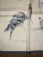 Load image into Gallery viewer, Hermes Silk Twill Scarf « Les Huppés » by Xavier de Poret.