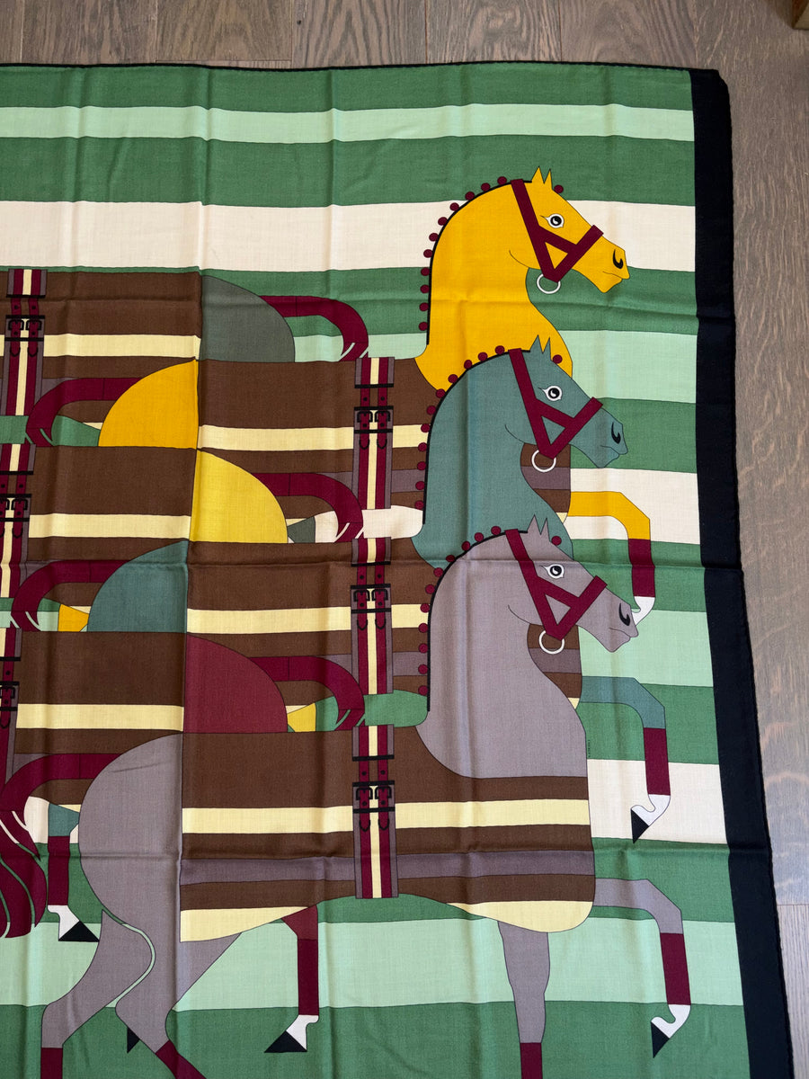 Hermes Cashmere/Silk Shawl “Rocabar” by Henri d'Origny 140