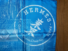 Load image into Gallery viewer, Hermes Silk Scarf “DE PASSAGE A TOKYO..." by Nathalie VIALARS