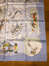 Load image into Gallery viewer, Hermes Silk Twill Scarf “Les Triples” by Nicole Lambert.