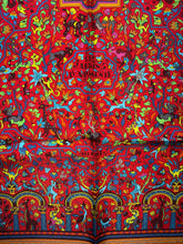 Load image into Gallery viewer, Limited Edition HERMES 100% SILK TWILL Scarf “Les Jardins D'Armenie” by Karen Petrossian for L’association Solidarite Protestante France-Armenia