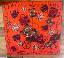 Load image into Gallery viewer, Hermes Cashmere and Silk GM Shawl “Kelly en Caleche” by CYRILLE DIATKINE 140