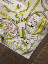 Load image into Gallery viewer, Hermes Silk Scarf «Par Tout Amour» by Hugo Grygkar.