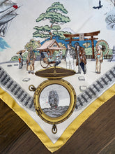 Load image into Gallery viewer, Hermes Silk Scarf «Le tour du monde en 80 jours» by Philippe Ledoux.