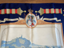 Load image into Gallery viewer, Hermes silk scarf "Rocher de la Vierge, Le Port, Vieux Villa Eugenia A Biarritz” by Hugo Grygkar.