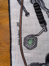 Load image into Gallery viewer, Hermes Embroidered Cashmere and Silk GM Shawl “Route 24” by Elias Kafouros.