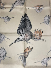 Load image into Gallery viewer, Hermes Silk Twill Scarf « Les Huppés » by Xavier de Poret.