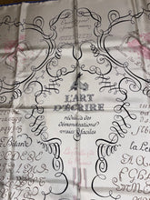 Load image into Gallery viewer, Hermes Silk Scarf «L'ART D'ECRIRE» by Maurice Tranchant.