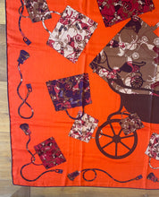 Load image into Gallery viewer, Hermes Cashmere and Silk GM Shawl “Kelly en Caleche” by CYRILLE DIATKINE 140