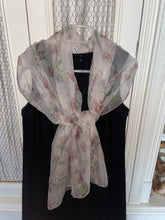 Load image into Gallery viewer, HERMES SILK Mousseline Stole “Vol Amoureux des Azures” by Laurence Bourthoumieux (Toutsy).