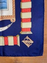 Load image into Gallery viewer, Hermes silk scarf "Rocher de la Vierge, Le Port, Vieux Villa Eugenia A Biarritz” by Hugo Grygkar.