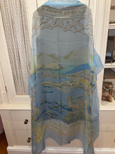 Load image into Gallery viewer, Hermes Silk Mousseline GM Shawl “Le Fleuve Sacre” by Catherine Baschet 140.