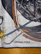 Load image into Gallery viewer, Hermes Embroidered Cashmere and Silk GM Shawl “Route 24” by Elias Kafouros.