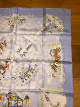 Load image into Gallery viewer, Hermes Silk Twill Scarf “Les Triples” by Nicole Lambert.