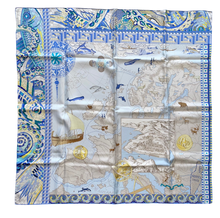 Load image into Gallery viewer, Limited edition Hermès Silk Scarf « Le Voyage De Pytheas » by Aline Honore