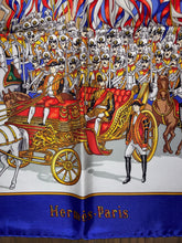 Load image into Gallery viewer, Hermes Silk Twill Scarf “Grande Cortege au Moscou” by Michel Duchene.