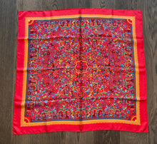 Load image into Gallery viewer, Limited Edition HERMES 100% SILK TWILL Scarf “Les Jardins D'Armenie” by Karen Petrossian for L’association Solidarite Protestante France-Armenia