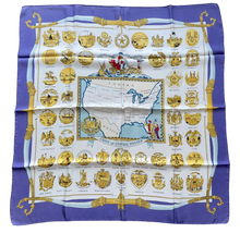 Load image into Gallery viewer, Hermes Silk Scarf «Arms of United States» by Hugo Grygkar.
