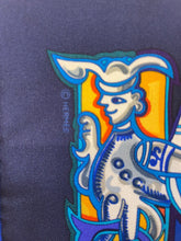 Load image into Gallery viewer, Hermes Silk Twill Scarf “Alphabet Russe" by Eugenia Miroshnichenko.