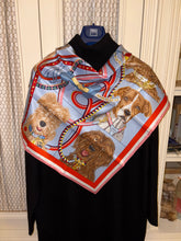 Load image into Gallery viewer, Hermes Vintage Silk Scarf “Jour de Casting” by Liz Stirling.