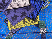 Load image into Gallery viewer, Limited edition Hermes Silk Twill Scarf “A Cheval sur mon Carre” for World Horse Welfare by Bali Barret.