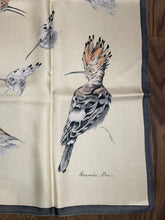 Load image into Gallery viewer, Hermes Silk Twill Scarf « Les Huppés » by Xavier de Poret.