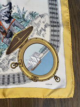 Load image into Gallery viewer, Hermes Silk Scarf «Le tour du monde en 80 jours» by Philippe Ledoux.