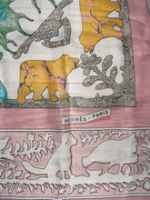 Load image into Gallery viewer, Hermes Silk Mousseline GM Shawl “Early America” by Françoise de la Perriere 140.