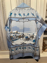Load image into Gallery viewer, Limited Edition Hermes Silk Twill Scarf “Les Plaisirs du Froid" by Hugo Grygkar for Courmayeur.