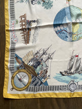 Load image into Gallery viewer, Hermes Silk Scarf «Le tour du monde en 80 jours» by Philippe Ledoux.