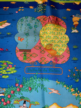 Load image into Gallery viewer, HERMES 100% SILK TWILL Scarf « Ballade de Heian » by Natsuno Hidaka.